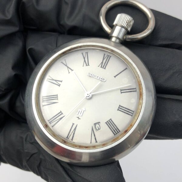 POCKET WATCH SEIKO ELNIX DATE VINTAGE - Gambar 3