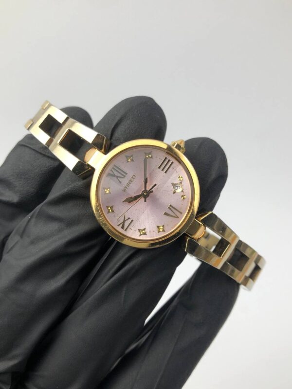 SEIKO WIRED BANGLE PINK DIAL MULUS - Gambar 4