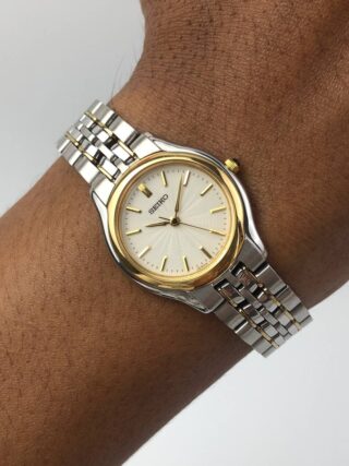 SEIKO QUARTZ GUILLOCHE DIAL