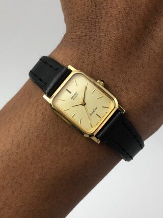 SEIKO TANK EXCELINE GOLD TONE CASE