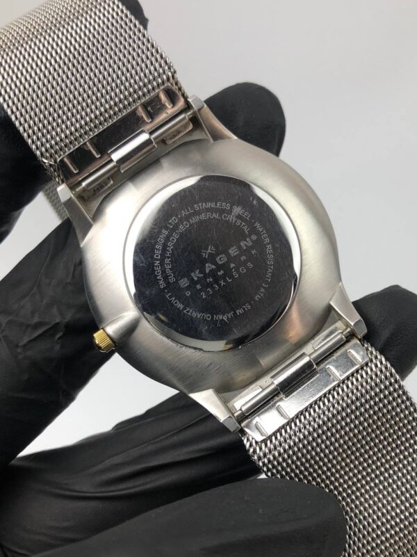 SKAGEN DENMARK 233XLSGS SILVER MESH BAND WATCH WHITE DIAL - Gambar 8