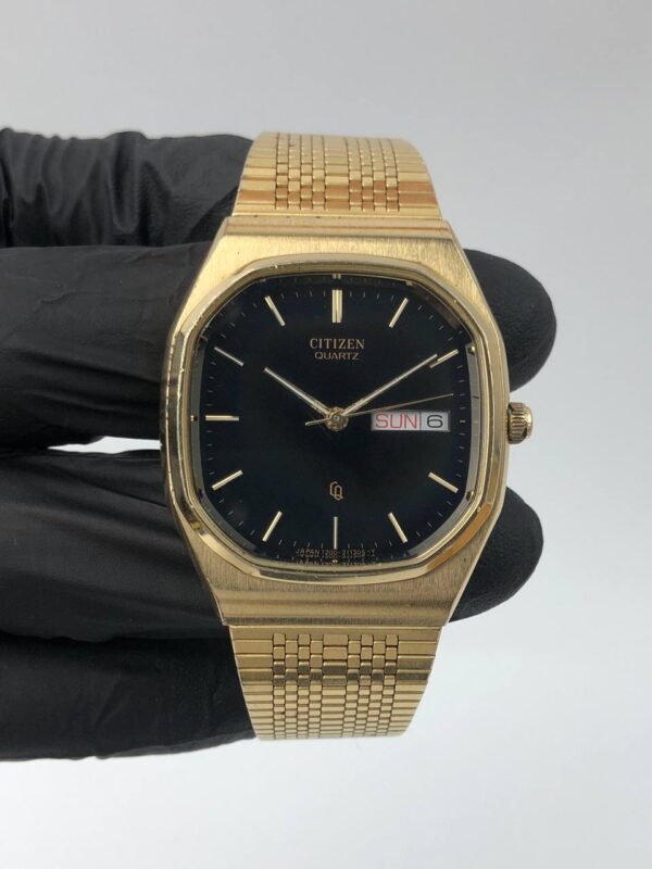 CITIZEN VINTAGE QUARTZ BLACK DIAL - Gambar 2