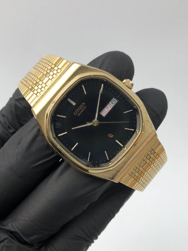 CITIZEN VINTAGE QUARTZ BLACK DIAL - Gambar 4