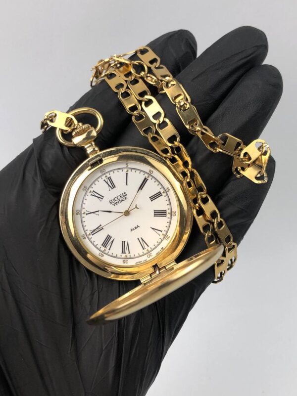 VINTAGE ALBA SUCCESS POCKET WATCH QUARTZ - Gambar 2