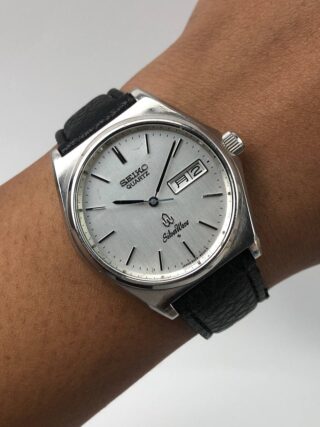 SEIKO SILVERWAVE DAYDATE GREY LINEN DIAL