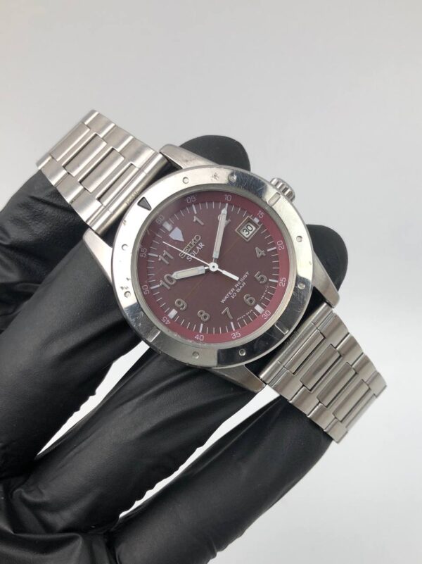SEIKO SOLAR MAROON DIAL - Gambar 4
