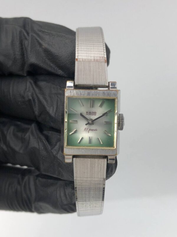 RADO VINTAGE SQUARE GREEN DIAL - Gambar 2