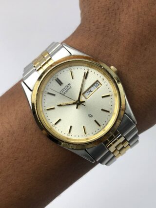 CITIZEN QUARTZ DAYDATE TWOTONE