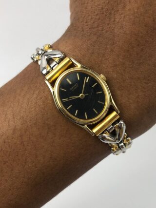 SEIKO QUARTZ LADY BLACK DIAL