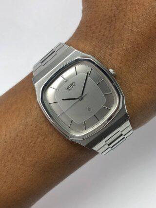 SEIKO QUARTZ GREY GUILOCHE DIAL