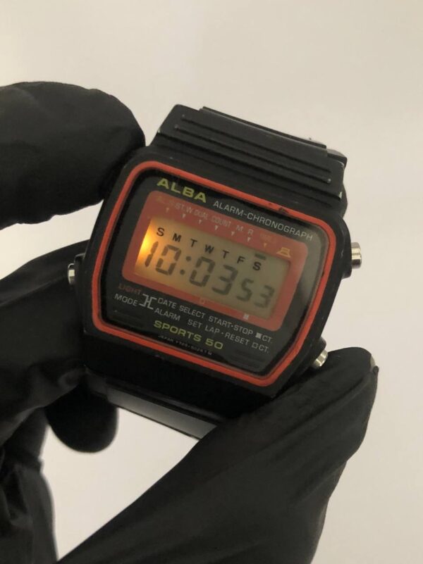 VINTAGE ALBA ALARM CHRONOGRAPH SCREW CASE - Gambar 4