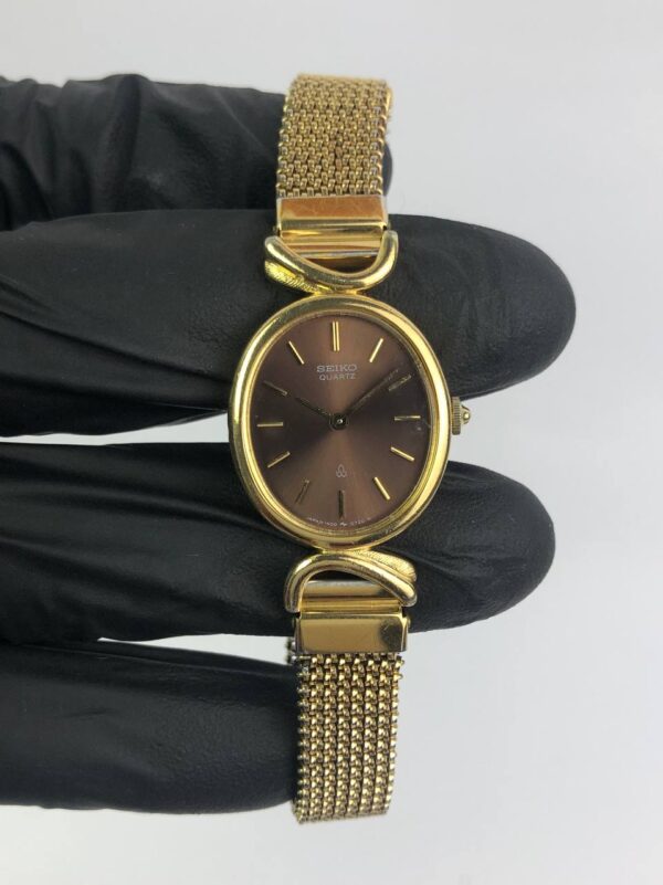 SEIKO LADIES OVAL BROWN DIAL - Gambar 2