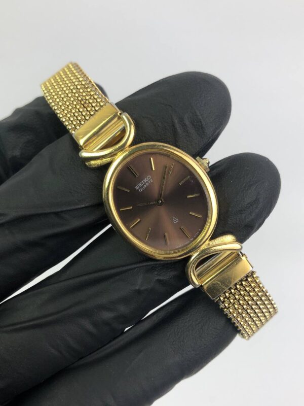 SEIKO LADIES OVAL BROWN DIAL - Gambar 4