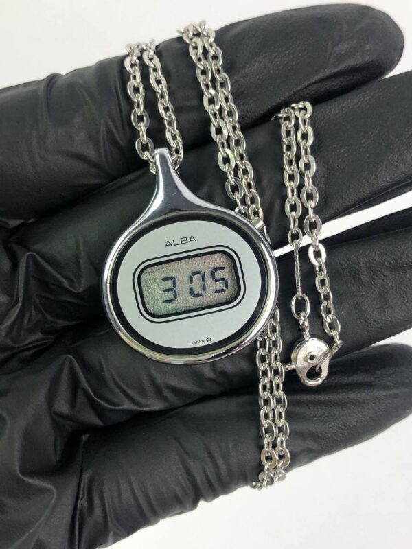 ALBA SILVER WATCH NECKLACE - Gambar 2