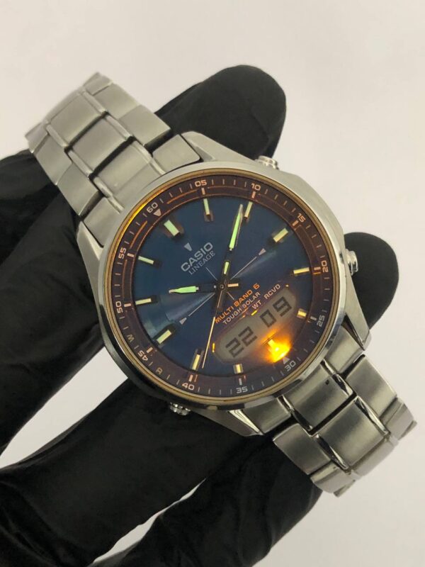 CASIO LINEAGE BLUD DIAL ANADIGI - Gambar 5