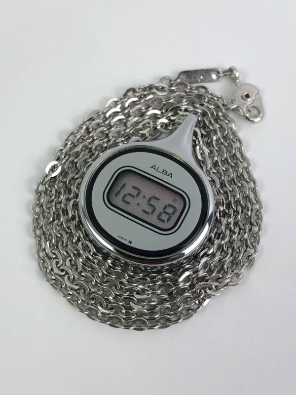 ALBA SILVER WATCH NECKLACE