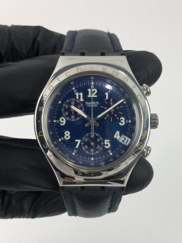 SWATCH IRONY CHRONOGRAPH BLUE DIAL - Gambar 2