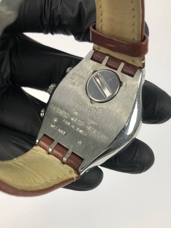 SWATCH IRONY CHRONOGRAPH TAN DIAL FULL ORI - Gambar 7
