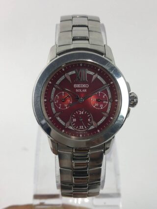 SEIKO SOLAR MAROON DIAL