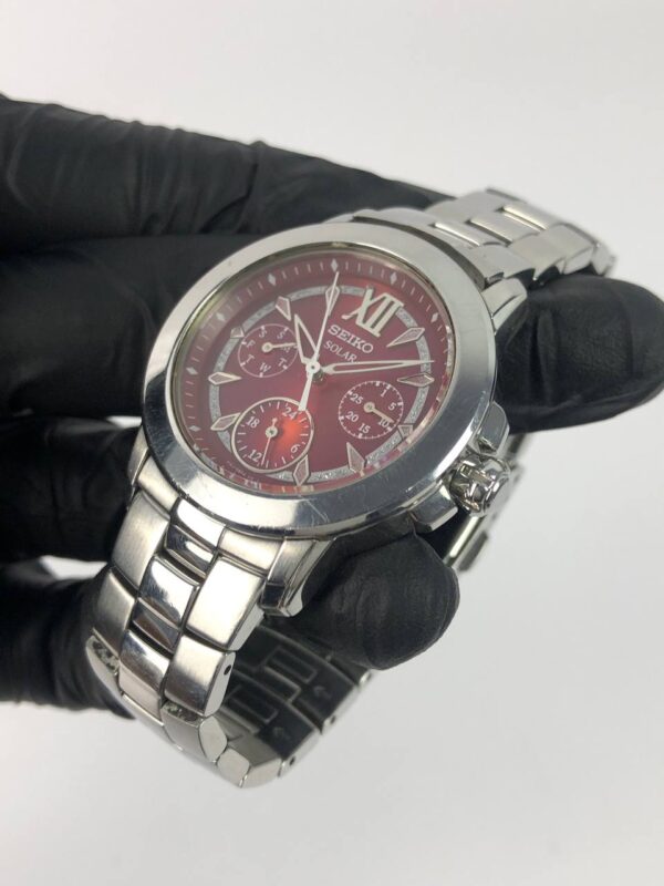 SEIKO SOLAR MAROON DIAL - Gambar 4
