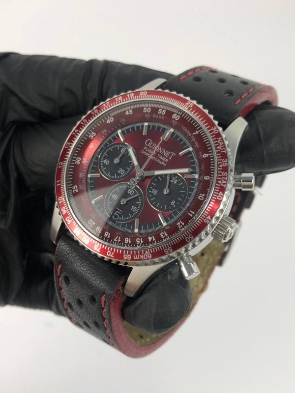 GUIONNET FLIGHT TIMER CHRONOGRAPH MAROON - Gambar 3