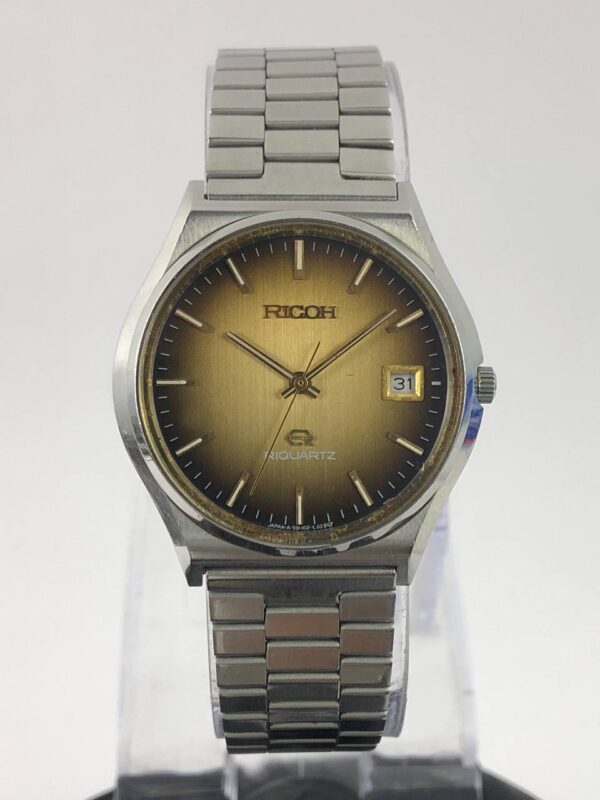 RICOH RIQUARTZ SUNBURST BROWN DIAL