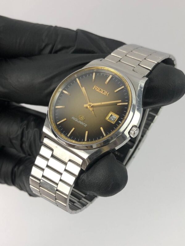 RICOH RIQUARTZ SUNBURST BROWN DIAL - Gambar 3