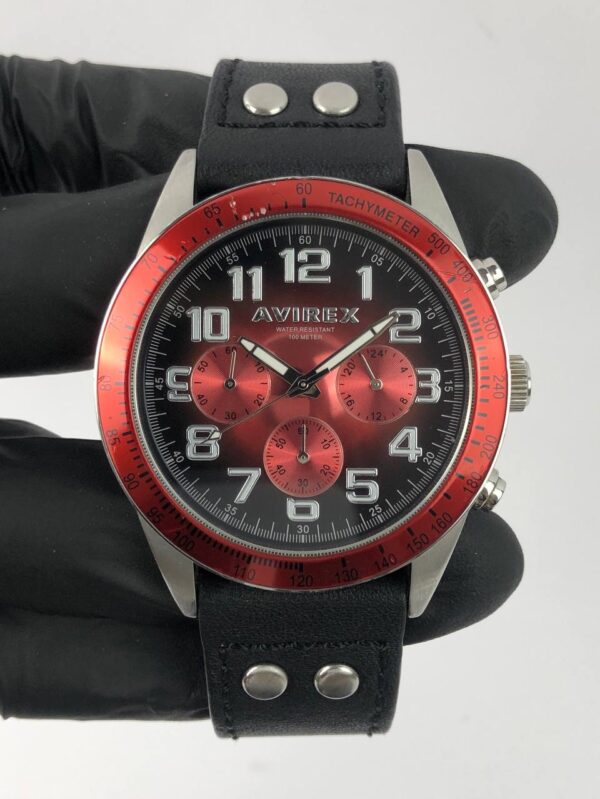 AVIREX CHRONOGRAPH MAROON DIAL - Gambar 2