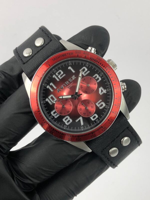 AVIREX CHRONOGRAPH MAROON DIAL - Gambar 4