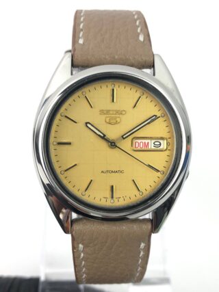 SEIKO 5 GOLD GRAPH CHECKS DIAL