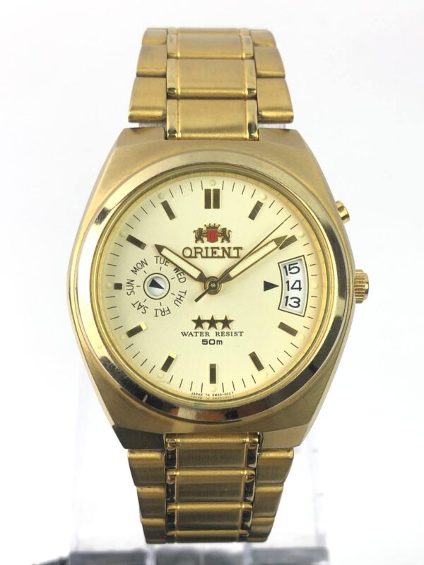 ORIENT TRIPLE STAR DAYDATE AUTOMATIC