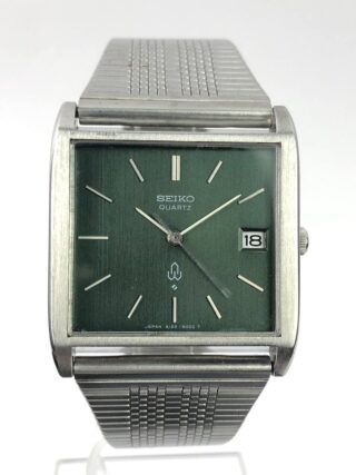 SEIKO SQUARE GREEN LINEN DIAL ALL ORI