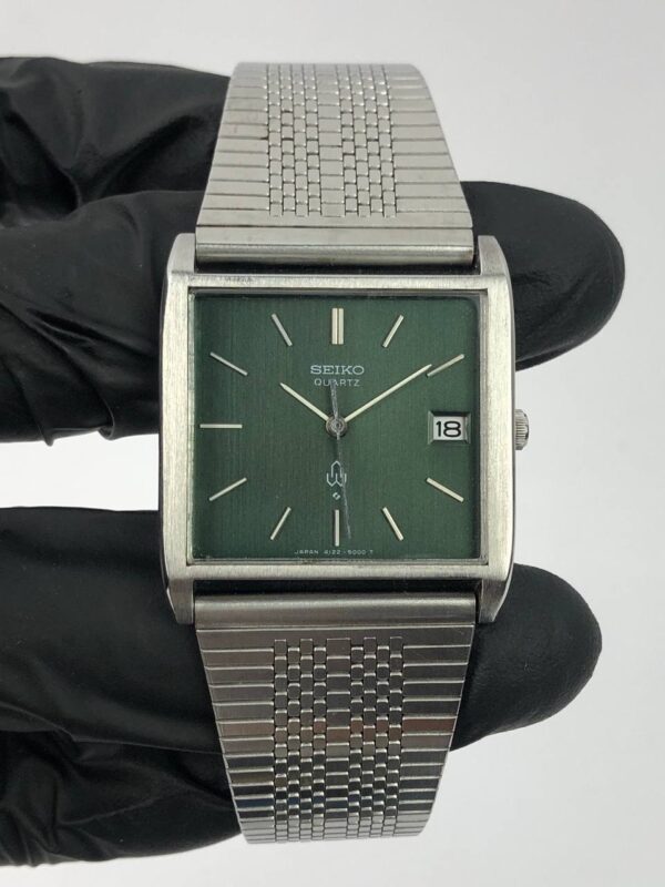 SEIKO SQUARE GREEN LINEN DIAL ALL ORI - Gambar 2