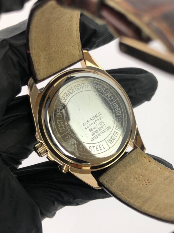 REGUNO TUXEDO BROWN DIAL GOLD TONE CASE - Gambar 7