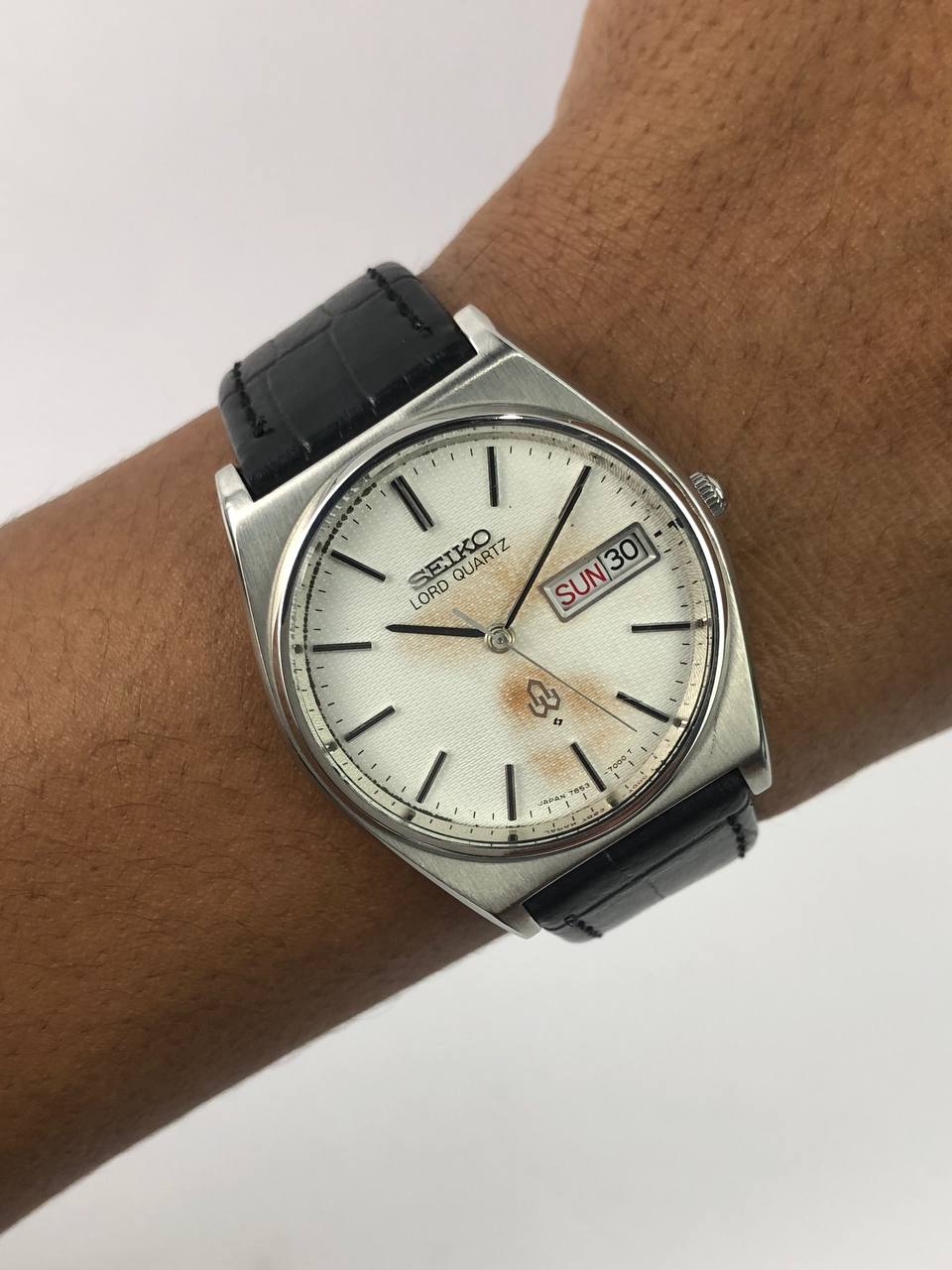 SEIKO LORDQUARTZ TEXTURE AGING DIAL