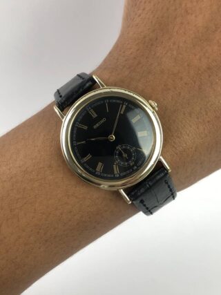 SEIKO MIDSIZE SUBSECOND BLACK DIAL