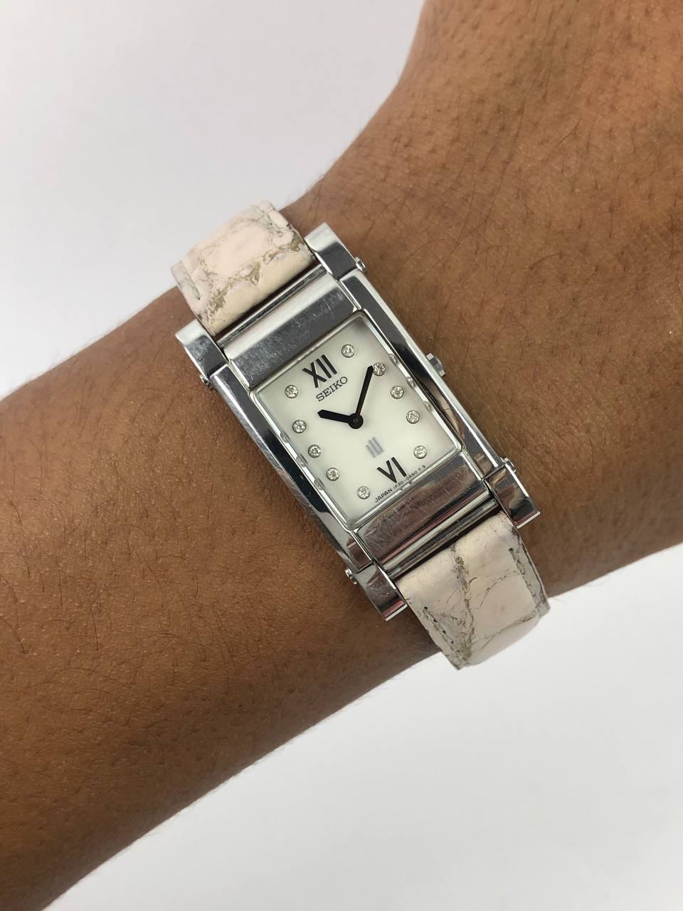 SEIKO LADY RECTANGULAR DIAMONDS ALL ORI