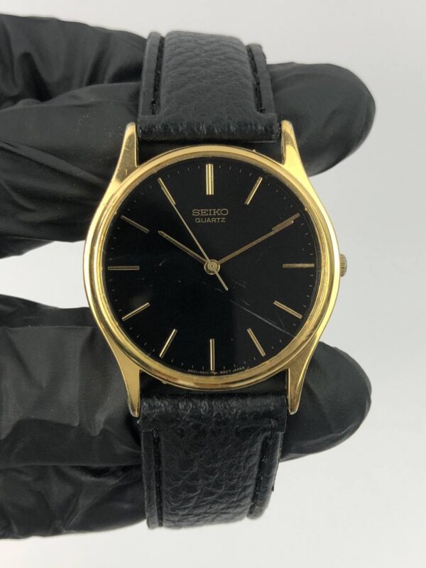 SEIKO ANALOG UNISEX BLACK DIAL - Gambar 2