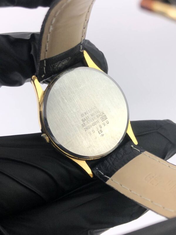 SEIKO ANALOG UNISEX BLACK DIAL - Gambar 7