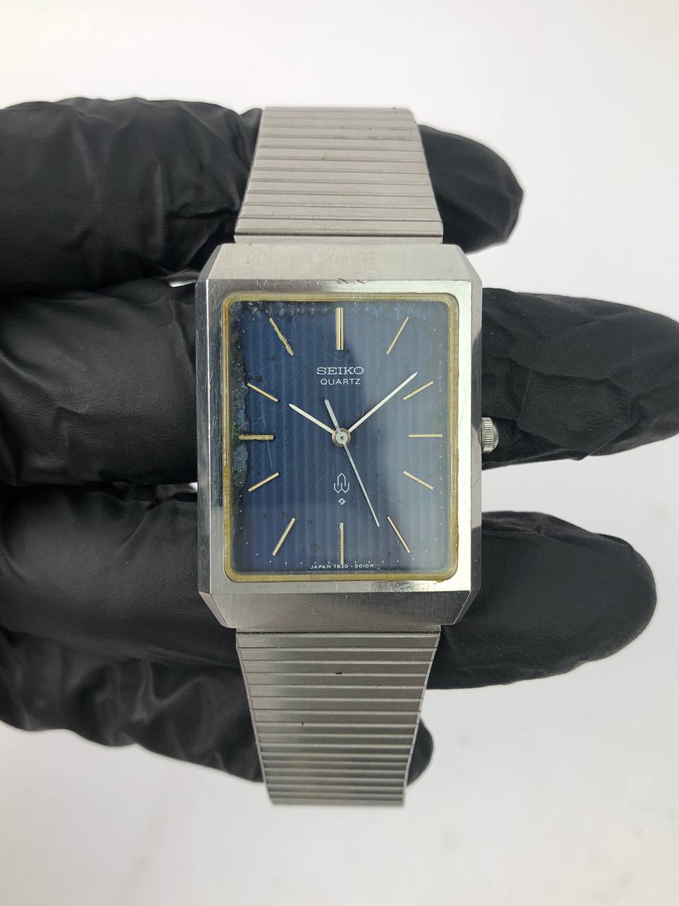 SEIKO TANK QUARTZ BLUE DIAL ALL ORI - Gambar 2