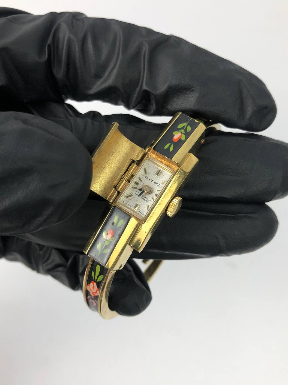 VINTAGE RITMA ENAMEL SWISSMADE HAND WINDING - Gambar 3