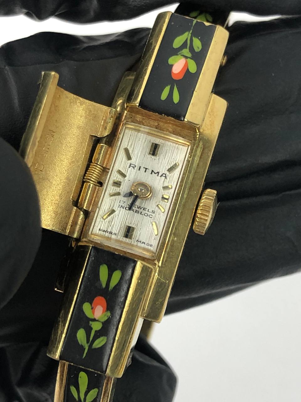 VINTAGE RITMA ENAMEL SWISSMADE HAND WINDING - Gambar 4