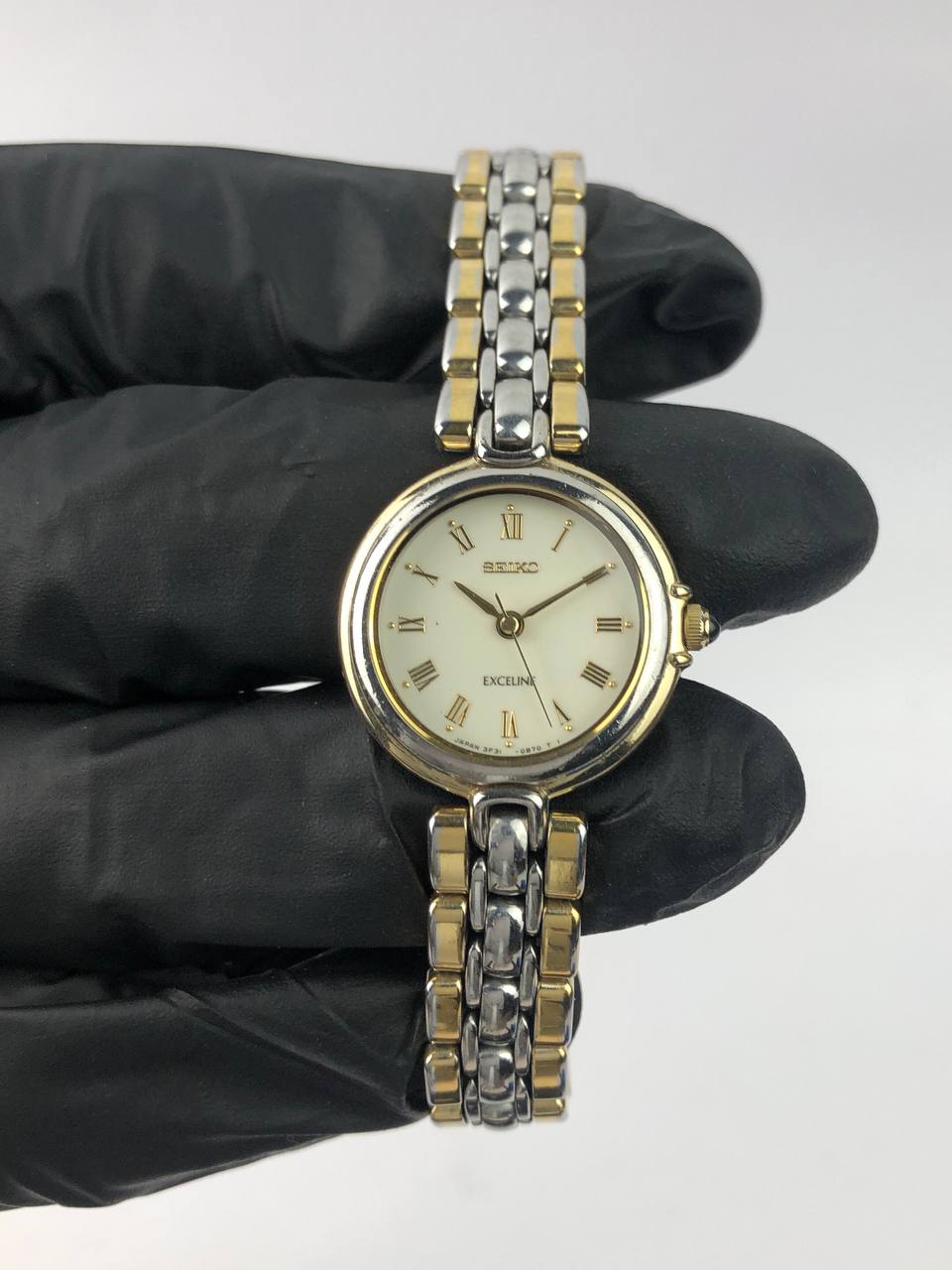 BEAUTIFUL SEIKO EXCELINE ROMAN TWOTONE - Gambar 2