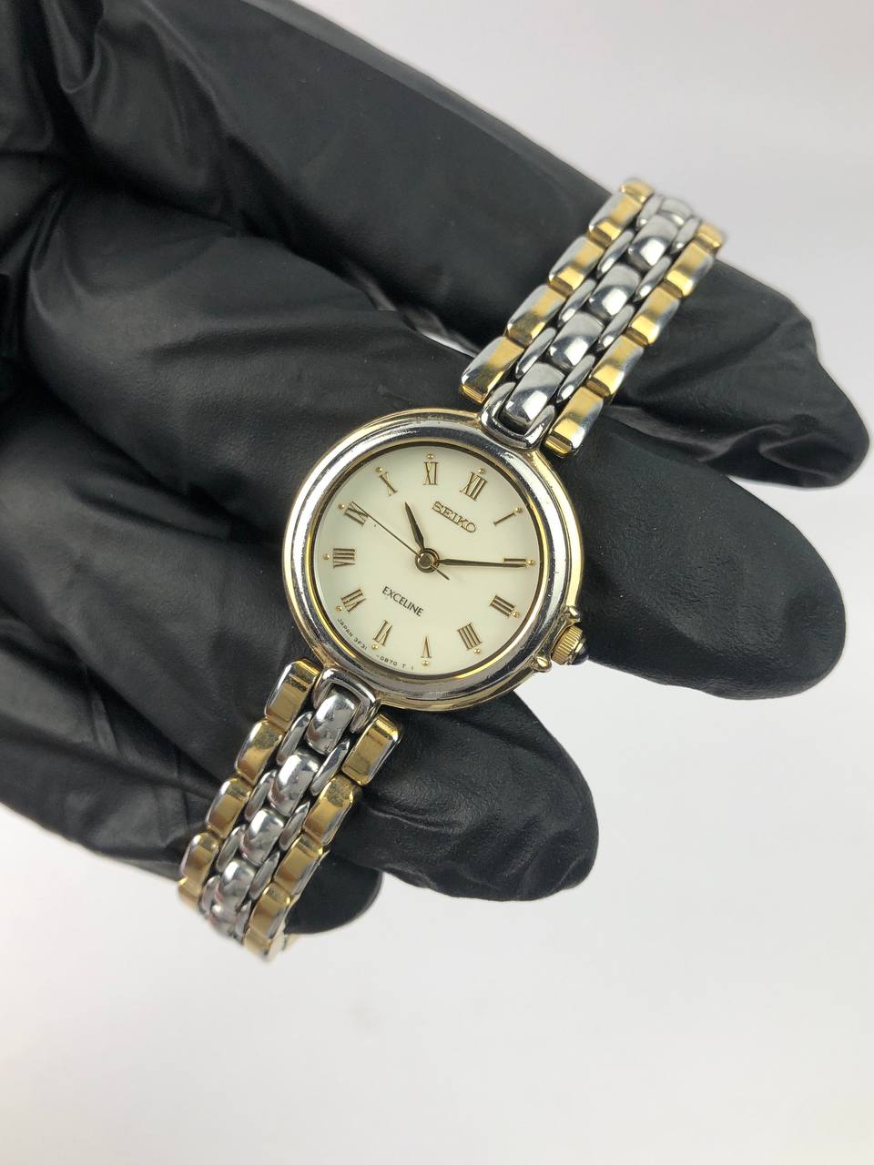 BEAUTIFUL SEIKO EXCELINE ROMAN TWOTONE - Gambar 3