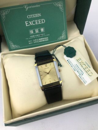 CITIZEN EXCEED TANK RECTANGULAR TWOTONE CAMPHAGNE DIAL