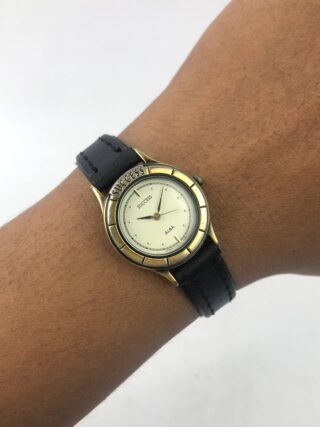 ALBA SUCCES BEZEL EMBOS GOLD DIAL CREAM SIMPEL