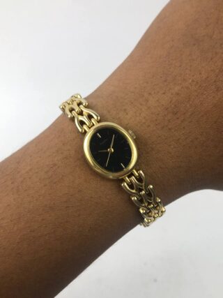 JUPITER GOLD BY ORIENT DIAL HITAM OVAL, RANTAI GOLD