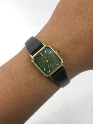 Citizen Co-Cordial – Case Rectangular Gold, Dial Hijau