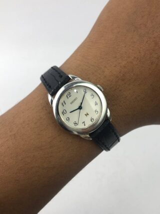 Seiko N Simple Cream Dial strap Hitam