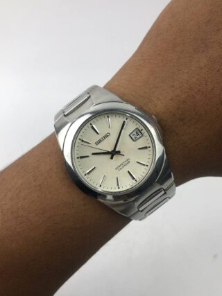 Seiko Perpetual Calendar Silver Dial Rantai Steel